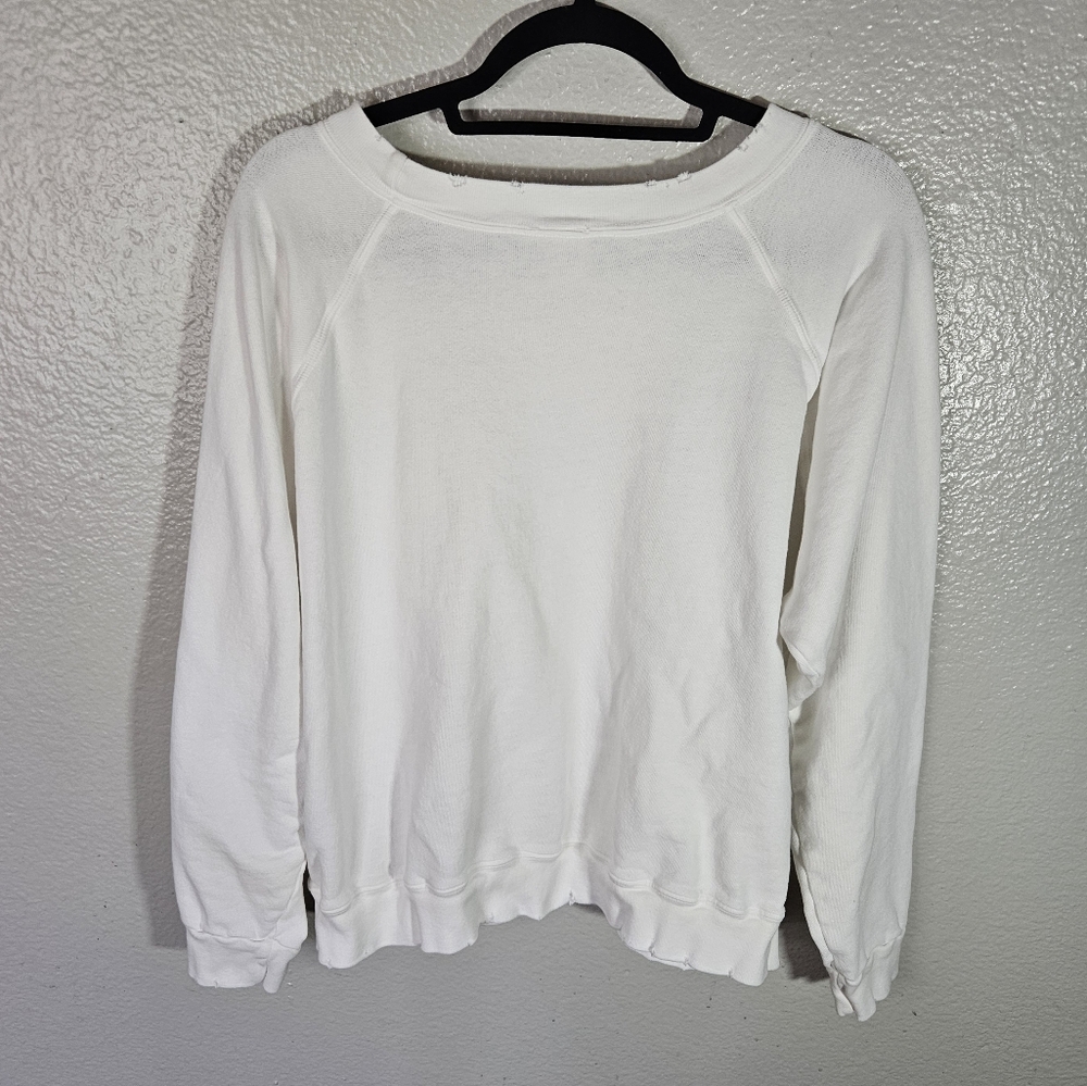 I.S.M.B.S. Essential White Sweatshirt Hand Embroidered Tahoe Size M/L - Picture 8 of 14